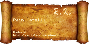 Rein Katalin névjegykártya